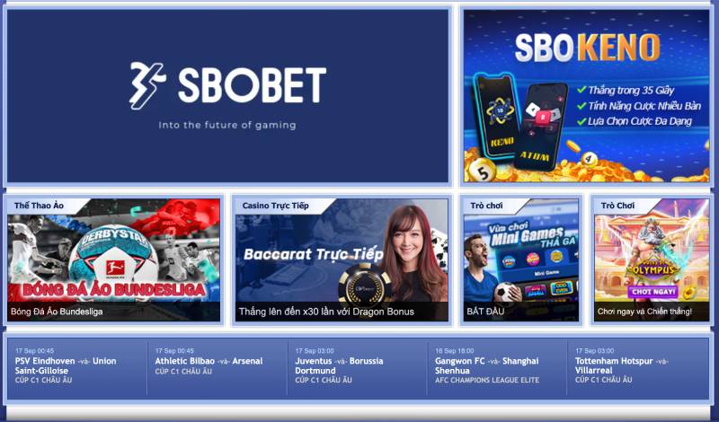 Các sản phẩm cá cược đa dạng tại SBOBET