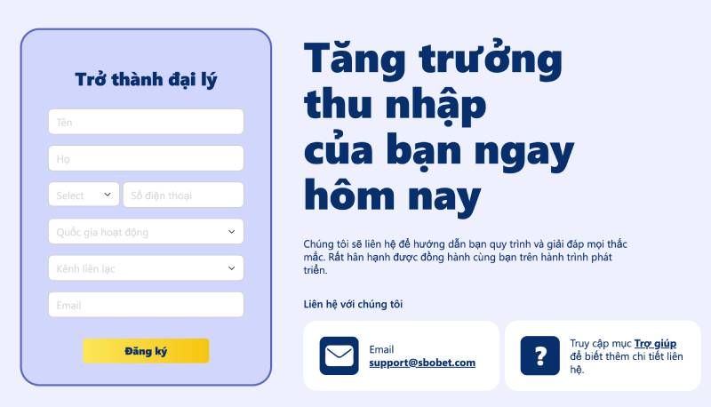 Cách trở thành đại lý SBOBET