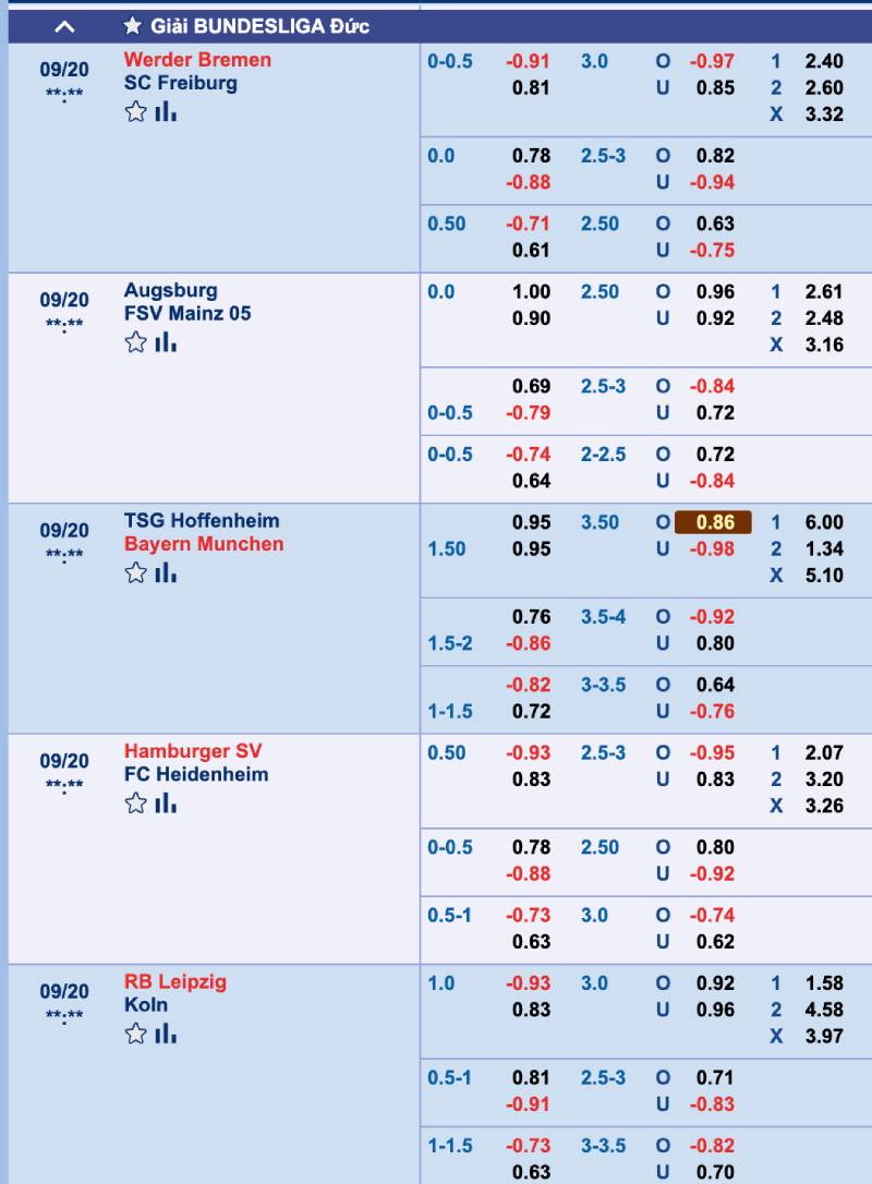 Chiến lược cá cược Bundesliga