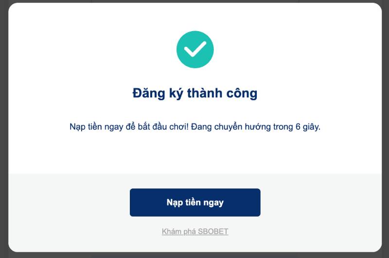 Hoàn tất đăng ký